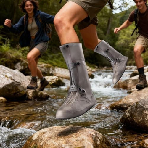 Waterproof Shoe Covers for Rain Silicone Non-slip Waterproof Garden — view 2