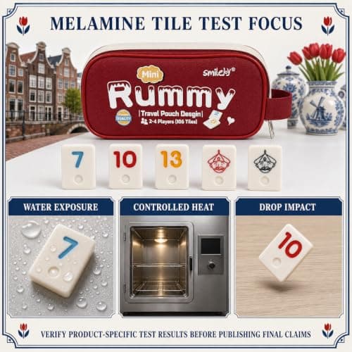 Smilejoy Mini Rummy Cube Game,Travel Rummy 106 Tiles with Canvas Bag — view 3
