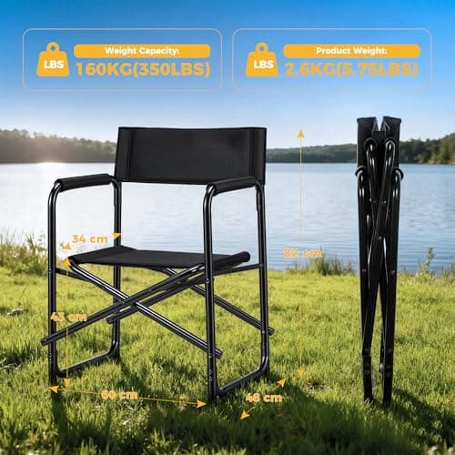 OUTSIDER Aluminium Directors Chair Lightweight Folding Camping Chair 1pc — view 2
