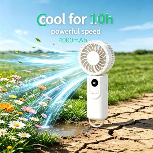 Neuonn Handheld Fan, Fast Speed 4000mAh for 10H+, Lightweight Fan — view 3