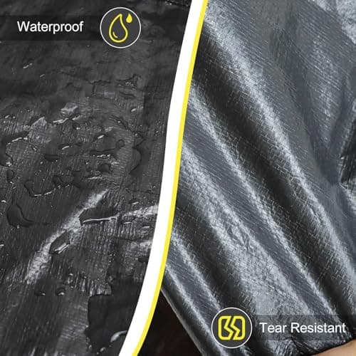 Heavy-Duty 85L Waterproof Storage Bags with Zipper - Pack of 6 Large Moving & Clothes Packing Bags(Black) — view 3
