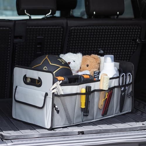 JiatuA Car Trunk Organizer, Collapsible Car Organizers and Storage Grey — view 3