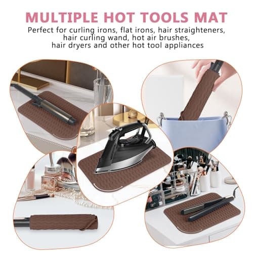 WRORUNER Plus Size Silicone Heat Proof Mat for Hair Straighteners — view 5