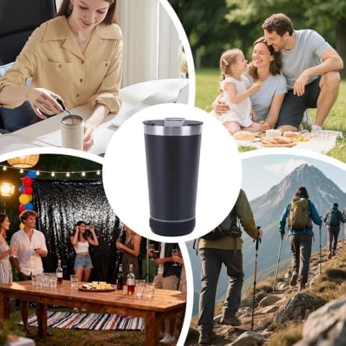 Speaker Mug, 16 oz Stainless Steel Mug, Insulated Coffee Mug with — view 6