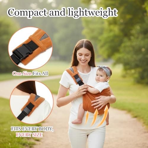 Baby Sling Carrier | Adjustable Front & Back, Adjustable Sling Easy Toddler Carrier Comfortable — view 2
