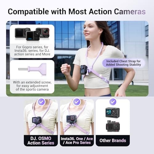 JJC Hero 13 12 11 Magnetic Neck Mount with Chest Strap for DJI Osmo Action — view 2