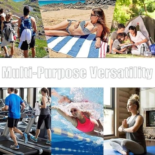 drburpily Magnetic Beach Towel Microfiber Quick Dry,black,190 * 76cm — view 5