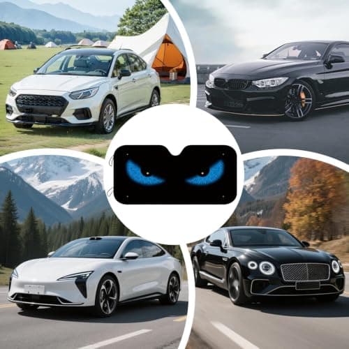 Car Sun Shade Evil Eye Windshield Cover with UV Protection-D — view 4