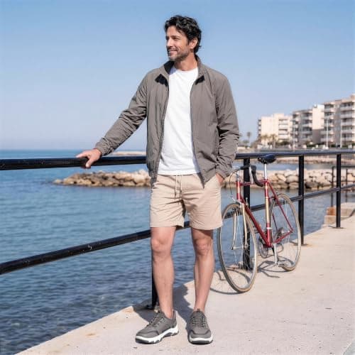 Bruno Marc Men's Hands Free Slip on Shoes Casual Loafers,Khaki,9.5 — view 3