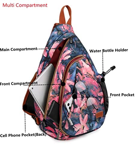 Baosha Sling backpack Crossbody Shoulder Chest Bag Travel Hiking Daypack for Women XB-04, Es, L, Unique — view 2