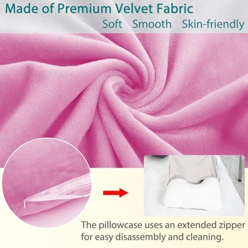 AS AWESLING Shredded Memory Foam U Shaped Maternity Pillow with Cover — view 6