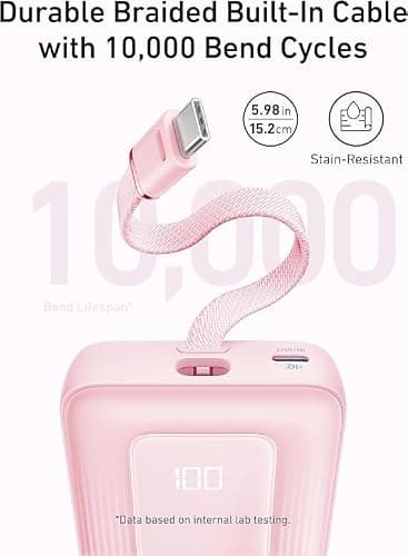 Anker Zolo Power Bank, 20,000mAh 30W Portable Charger with Built-in USB-C — view 4