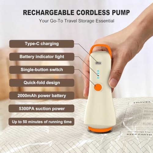 varkda Vacuum Storage Bags 15-Pack with Wireless Electric Pump — view 2