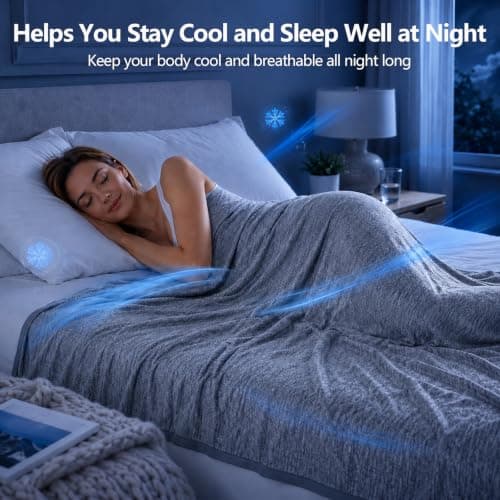 Summer Cooling Blanket for Hot Sleepers, Night Sweats Breathable, 150x200cm — view 4
