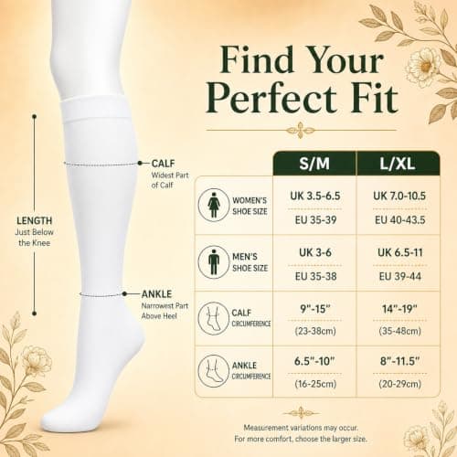 4 Pairs Compression Socks 20-30mmHg, Support Stockings for Flight & Travel — view 5