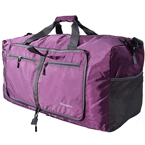 ehsbuy 60L Foldable Travel Duffle Bags for Men Women Large Holdall Waterproof Overnight Weekend Bags for Gym Luggage