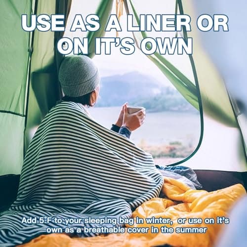 JAICOM Sleeping Bag Liner, Ultralight Travel Sheets, Soft & Portable — view 5