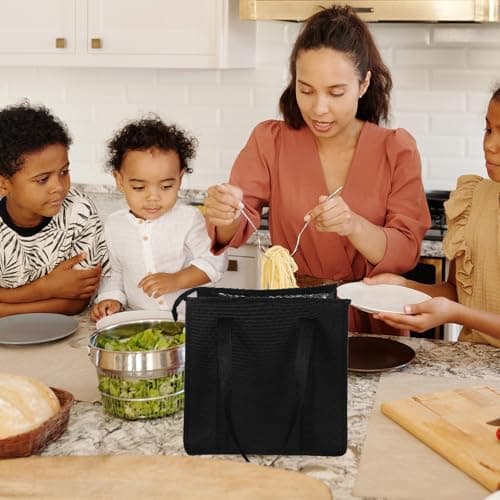 Alipis Portable Insulated Grocery Bags with Zippered Top and Aluminum Lining, Thermal Insulated Bag Designed for Beer Festival Time, Foldable and Portable Reusable Grocery Tote with Epe — view 2