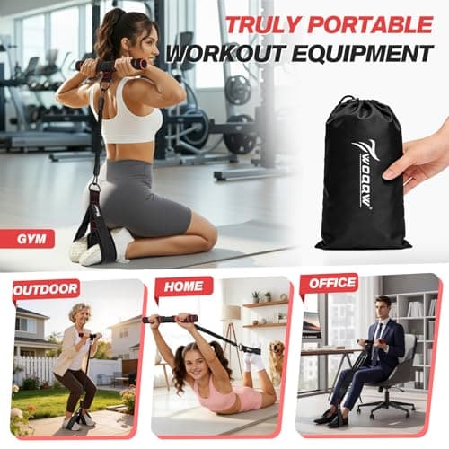 WOQQW Multifunction Pedal Resistance Band With Handle, Upgraded 3 Tube Adjustable Foot Resistance Bands for Core, Arm, Legs, Body Puller Trainer - Pilates & Home Gym Equipment for Women Men Exercise — view 6