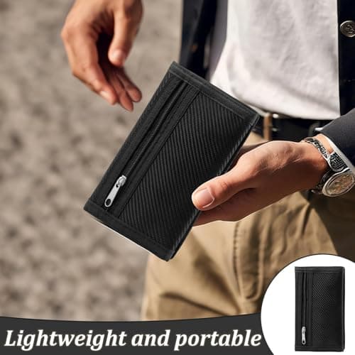 NGUIT Slim Wallet for Men UK Trifold Sports Wallet Thin Compact Travel — view 6