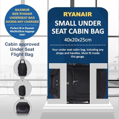 Aerolite 40x20x25cm Ryanair & Wizz Air Trolley Backpack, 2 Wheels — view 6