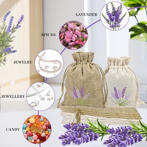 12 pcs Empty Lavender Bags To Fill, Small Lavender Pouch Empty Bag — view 6