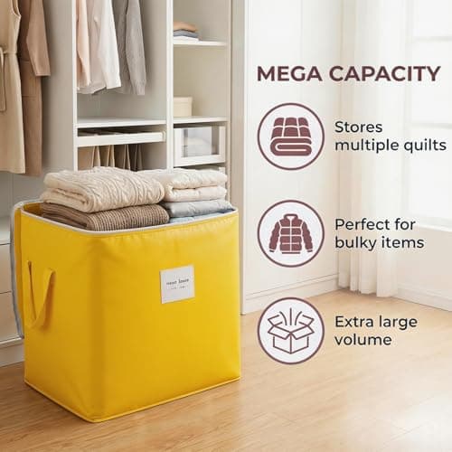 190 L Waterproof Storage Bag Yellow Durable Extra Large — view 2
