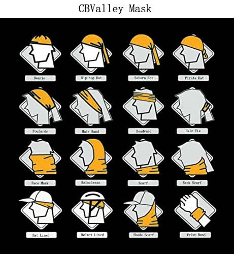 CBValleyol Balaclava 3 Piece Multifunctional Motorcycle Face Mask,Breathable Balaclavas for men Seamless Tube Face Shield Ski Mask Neck Warmer — view 6