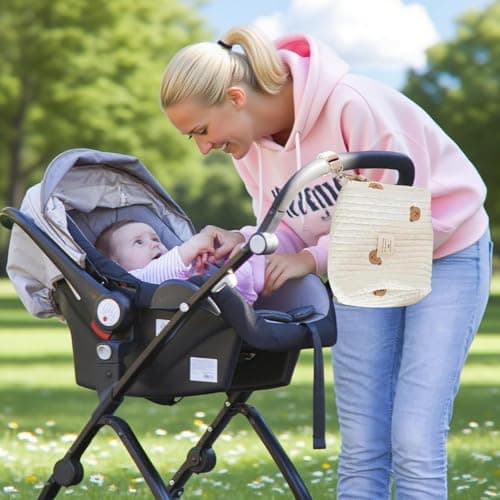 ChAusa Embroidery Nappys Organiser, Portable Biaper Bag for Travel Mother — view 2