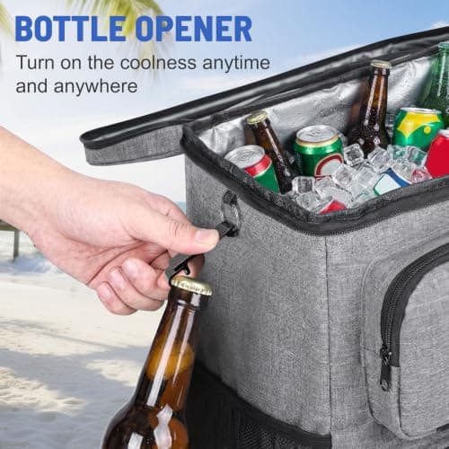 33L Insulated Cooler Backpack Leakproof for Beach Camping Picnic & Travel — view 6