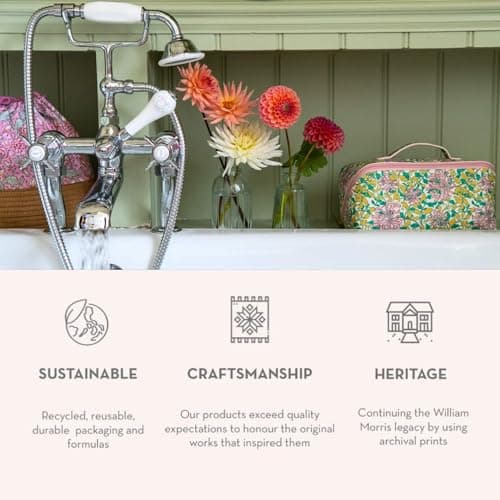 William Morris At Home Toiletry Cosmetic Washbag, Zip Closure — view 6