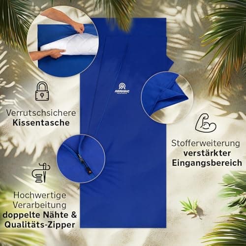 Armadic® Sleeping Bag 100% Organic Cotton with Zip (Only 370 g) — view 4