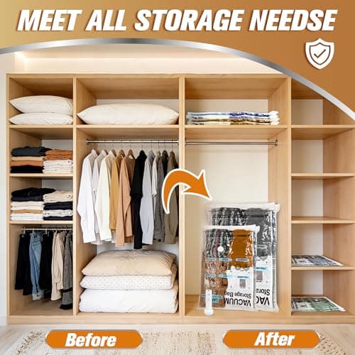 STORAGE MASTER Vacuum Storage Bags, Space Saver Bags 80% More Storage Space, with Electric Pump (12, Combo) — view 5