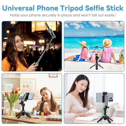 CloudValley PocketFlex Mini Tripod with Zoom Control, 3-in-1 Pocket Size Phone Holder Selfie Stick, Clamp Mount, Bluetooth Remote for iPhone/Android Vlog & Photo — view 5