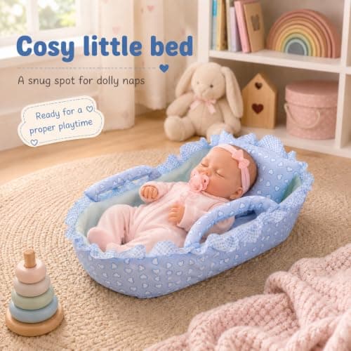 Warmhm Baby Doll Bassinet Carrier, Small Bed with Pillow Doll Accessories — view 4