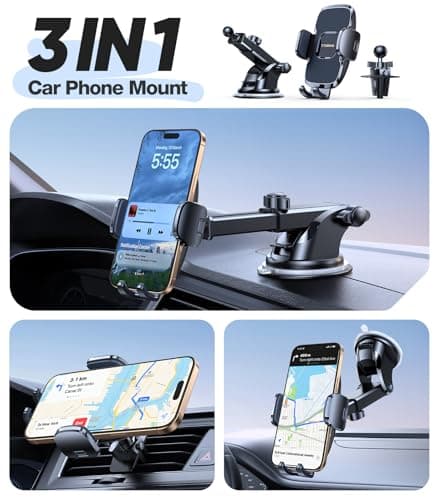TORRAS 96+LBS Strongest Suction Ultra-Durable Cell Car Phone Holder Mount — view 6