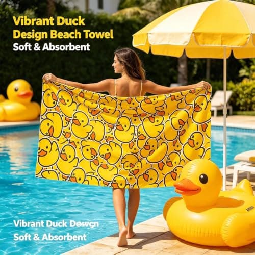 Duck Beach Towel Quick Dry Microfiber Bath Swimming Towels for boys — view 4