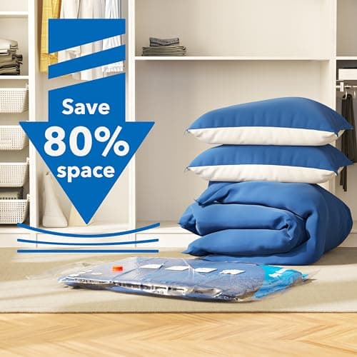 Vacuum Storage Bags 20 Pack,4 Jumbo, 4 Large, 4 Midium, 4 Small,4 Roll Bags Space Saver Sealer Bags, Airtight Compression Bags for Clothes, Pillows, Comforters, Blankets, Bedding,clothing — view 3