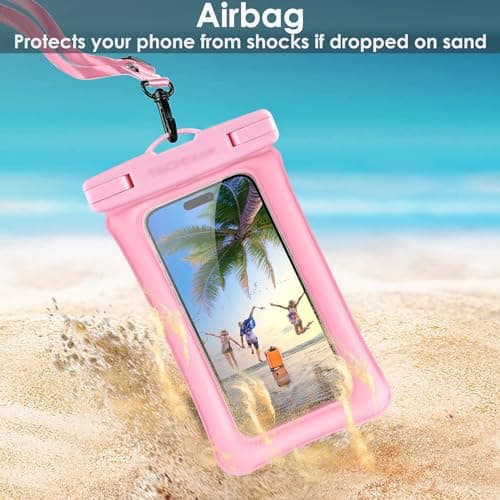 TECHGEAR Waterproof Phone Pouch, IPX8 Floating Case for Swimming, Waterproof Phone Bag with Lanyard Compatible for iPhone 17 16e 16 15 14 13, Samsung Galaxy S25 S24 S23 S22+ S21 Ultra A17 A35 A26 A56 — view 6
