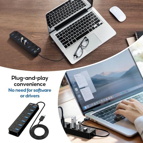 7-Port USB 3.0 Hub, 2m, USB Multiport Adapter Splitter — view 5
