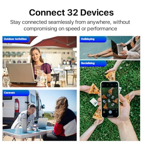 ZTE U10S Pro Blue 4G MiFi Router, Portable WiFi with SIM Slot, Connect 32 Devices, Plug and Play Mobile WiFi, 3000mAh 10hr Battery Life, Travel Hotspot, Compact Design, Roams on all Networks — view 3