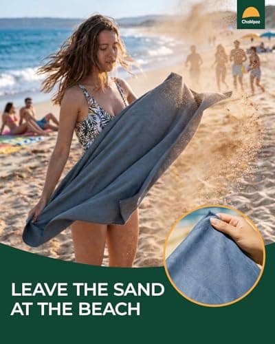 Chakipee Quick Dry Microfibre Towels Travel & Camping Microfiber Towel. Fast Drying, Super Absorbent & Ultra Compact for Travel, gym, sports, camping, Beach & hiking, 1 Pack, 180 x 100cm, Navy Blue — view 6