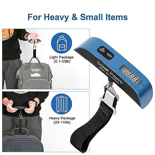 travel inspira Luggage Scale, Portable Suitcase, Weighing Scales (Blue) — view 4