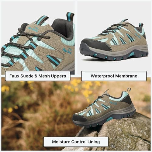 Peter Storm Kids’ Buxton Vent Walking Shoe with High Traction Rubber Sole, Lightweight, Breathable & Durable, Outdoors (Grey Blue, UK Footwear Size System, Big Kid, Numeric, Medium, 5) — view 2