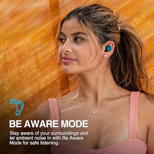 JLab Go Air Pop+ True Wireless Earbuds with Mic - Bluetooth, Teal — view 4