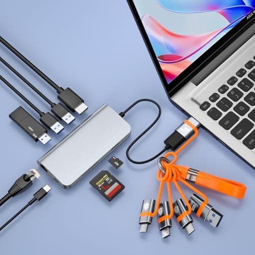 Liaoan USB A to USB C 3.0 OTG Adapter,USB C to Micro Converter,IP to Type-C Converter, and Type-C to USB A OTG 3.0 Adapter. 240W USB C Data Cable,Supporting Fast Charging and Data Transfer.Orange — view 5
