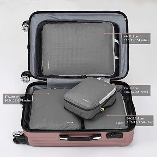 Gonex Compression Packing Cubes, 4-Piece Expandable Travel Organisers — view 2