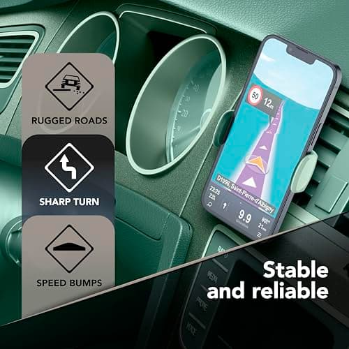 cellularline Car Holder - Universal | Colourful Smartphone Holder for the Car - 360° Rotating Ball Joint - Green — view 6