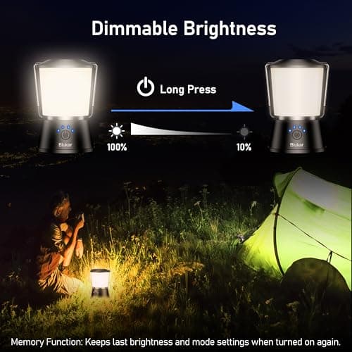 Blukar Camping Lights Rechargeable, 2000L Camping Lantern Lamp Essentials — view 4