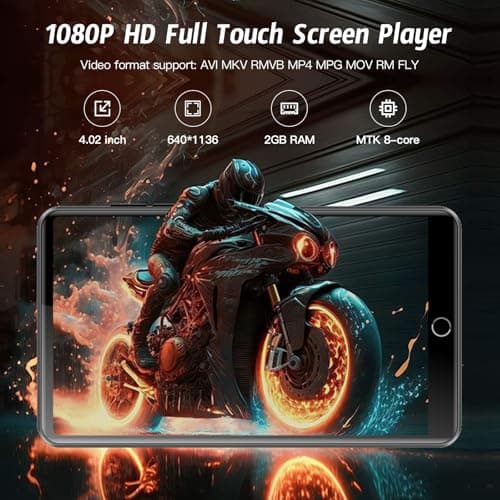 MP3 Player with WiFi & Bluetooth, 4.02” IPS HD MP4 Player, MP3 Player with Speakers, Music Player for Kids, Android Music Player Preloaded with Spotify, Play Store — view 5
